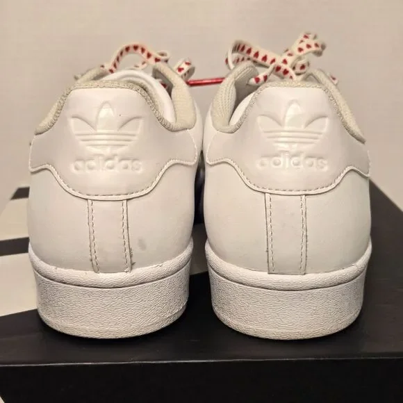 Adidas Superstar “Valentine’s Day” 2020 White/Black/Pink Women’s 9.5 - Picture 5 of 8